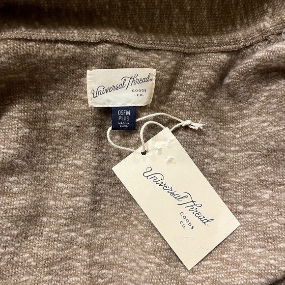 ✨NWT✨ Universal Thread Shawl-Neck Sweater, Heather Brown, OSFM - Picture 3 of 7